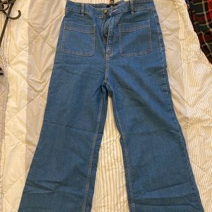 1970s inspired jean bell bottoms